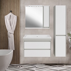 ASB-Mebel Зеркальный шкаф Мирано 85 R слоновая кость – фотография-4